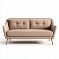 Canapé en tissu beige avec pieds en bois dimensions 180 x 80 x 75cm