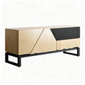 Meuble TV en bois et métal avec design géométrique 150 x 40 x 70cm