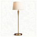 lampe sur pied en métal doré avec abat-jour en tissu blanc 20 x 20 x 150cm